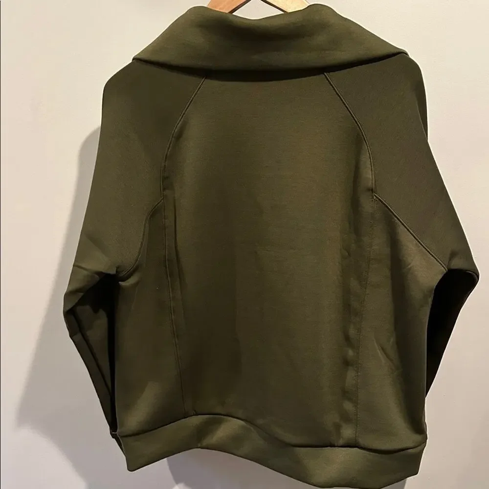 Dear Scarlett‎ Large Olive Green Hamptons Quarter Zip Pullover NWT